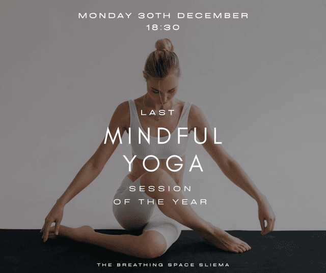 Mindful yoga session 